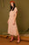 Hand Dyed Silk Velvet Cut Out Dress - Beige
